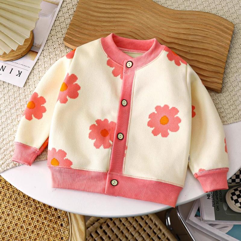 New Men's and Women's Baby Spring and Autumn Thin Velvet Sweater Jacket Round Neck Undercoat Winter